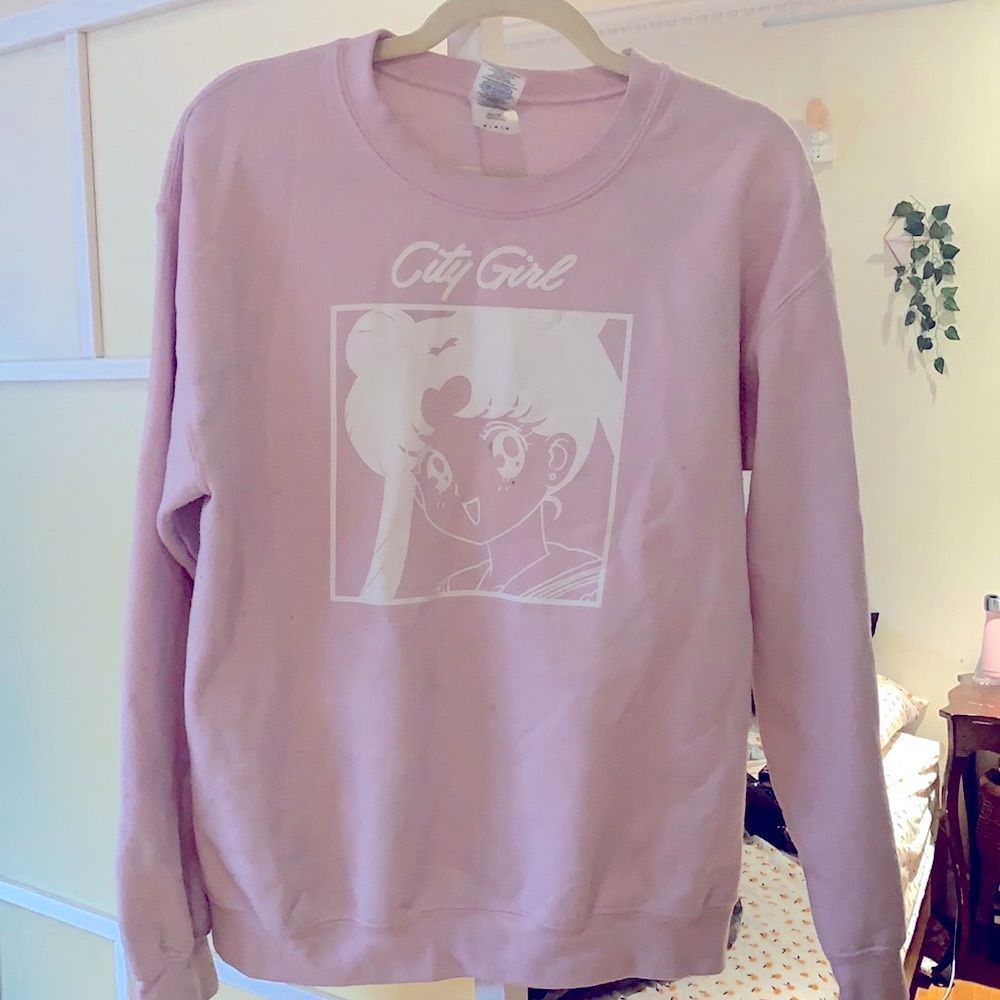 Sailor Moon Pink Crew Neck